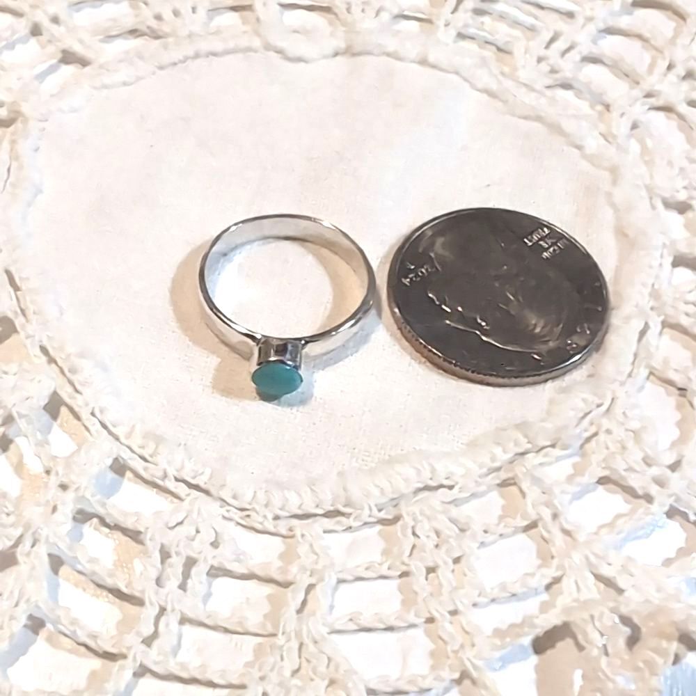 Turquoise Ring Sterling - Picture 2 of 4
